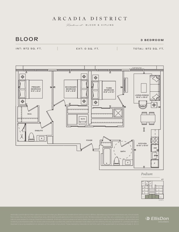 Arcadia District - Suite Bloor Floorplan