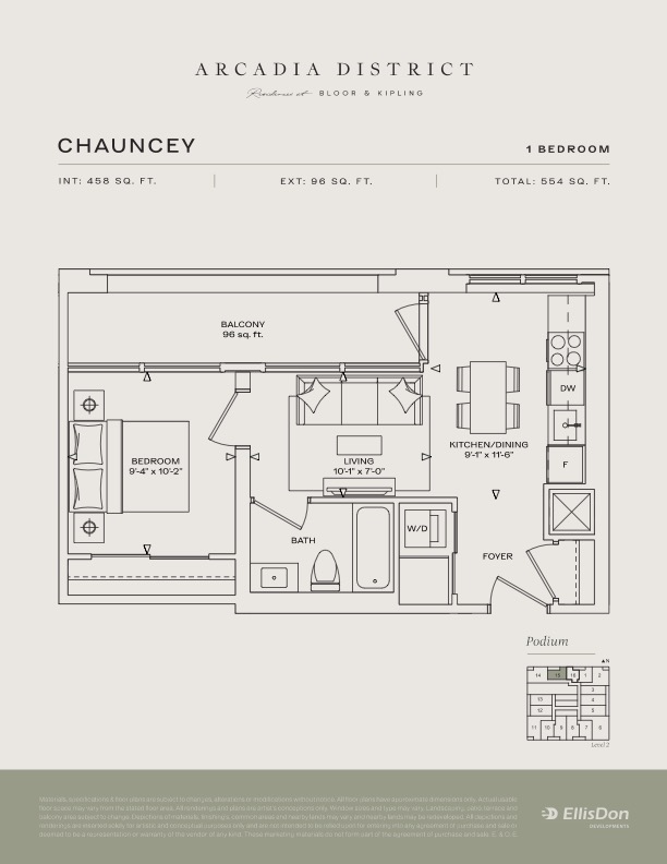 Arcadia District - Suite Chauncey Floorplan