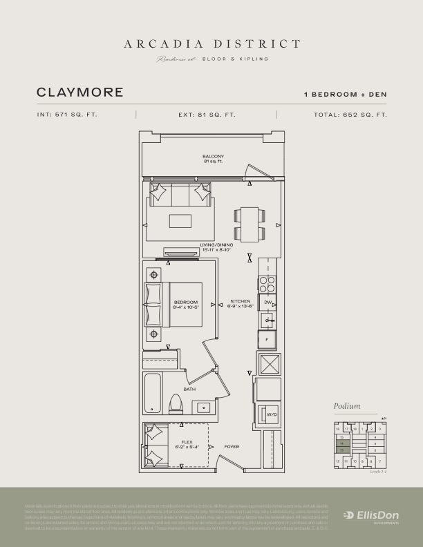 Arcadia District - Suite Claymore Floorplan
