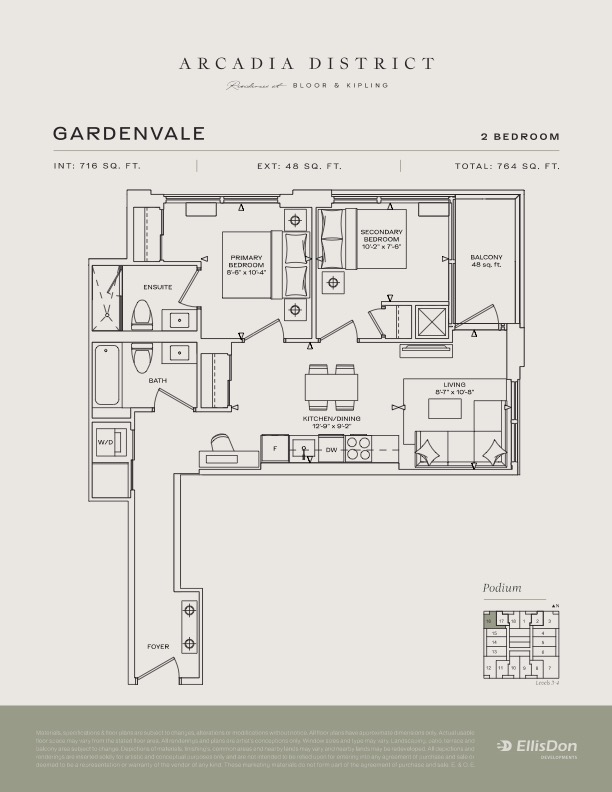 Arcadia District - Suite Gardenvale Floorplan