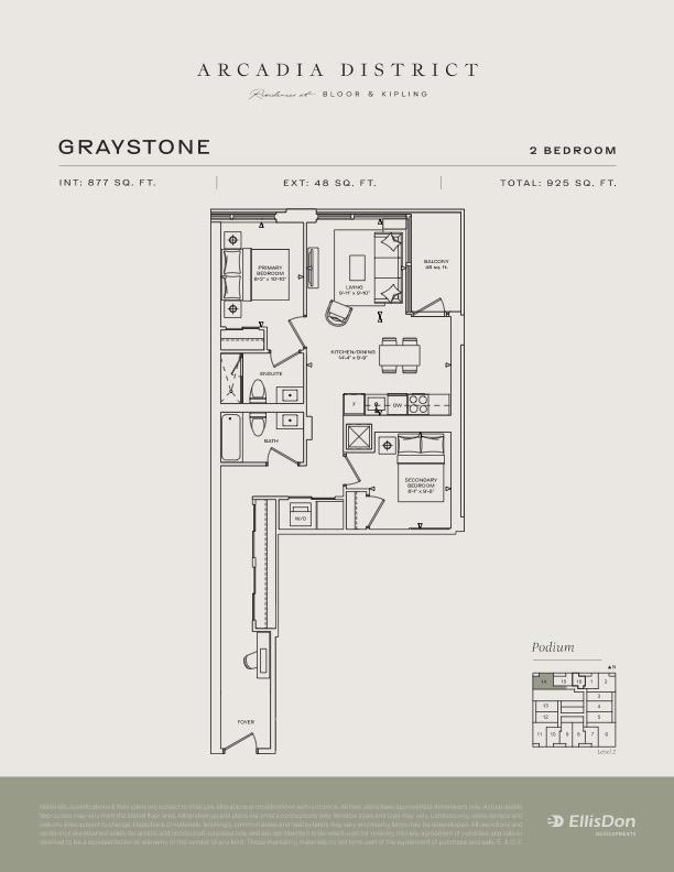 Arcadia District - Suite Graystone Floorplan