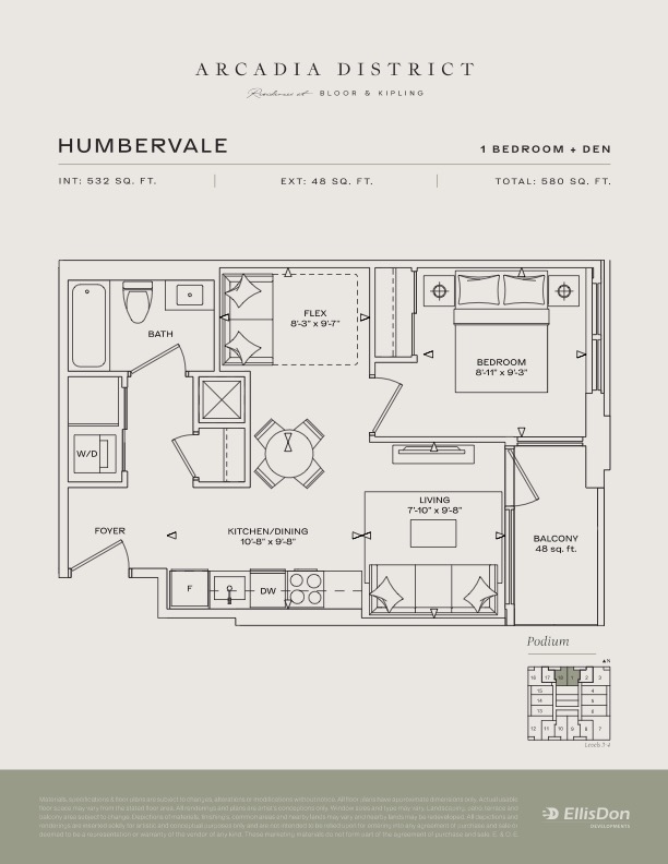 Arcadia District - Suite Humbervale Floorplan