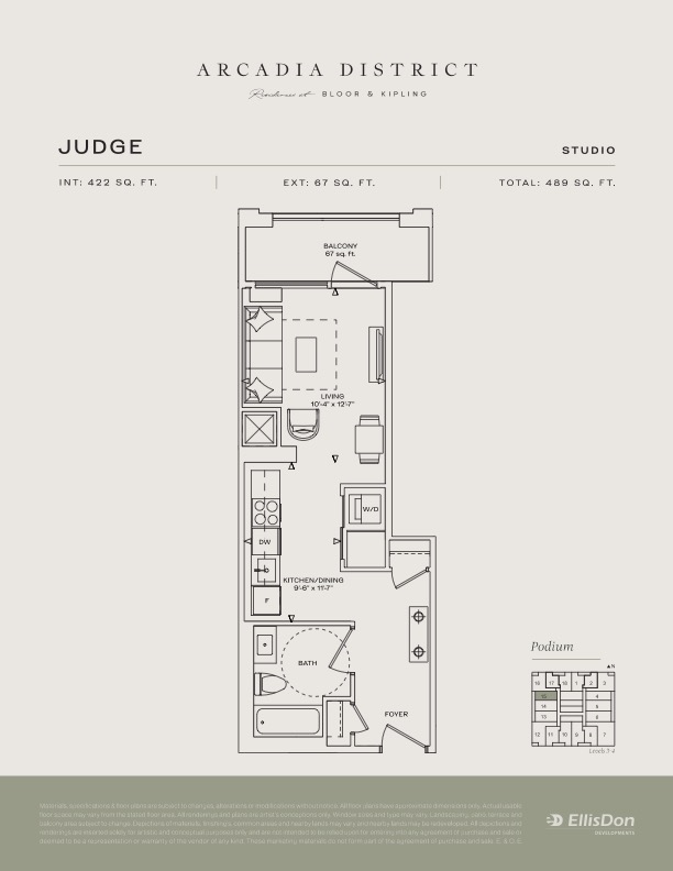 Arcadia District - Suite Judge Floorplan