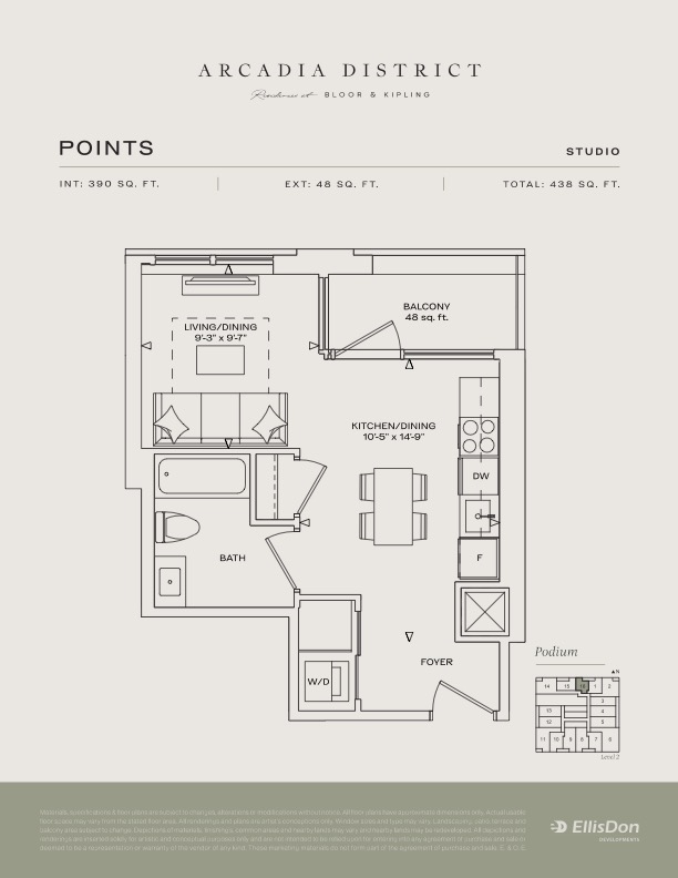 Arcadia District - Suite Points Floorplan