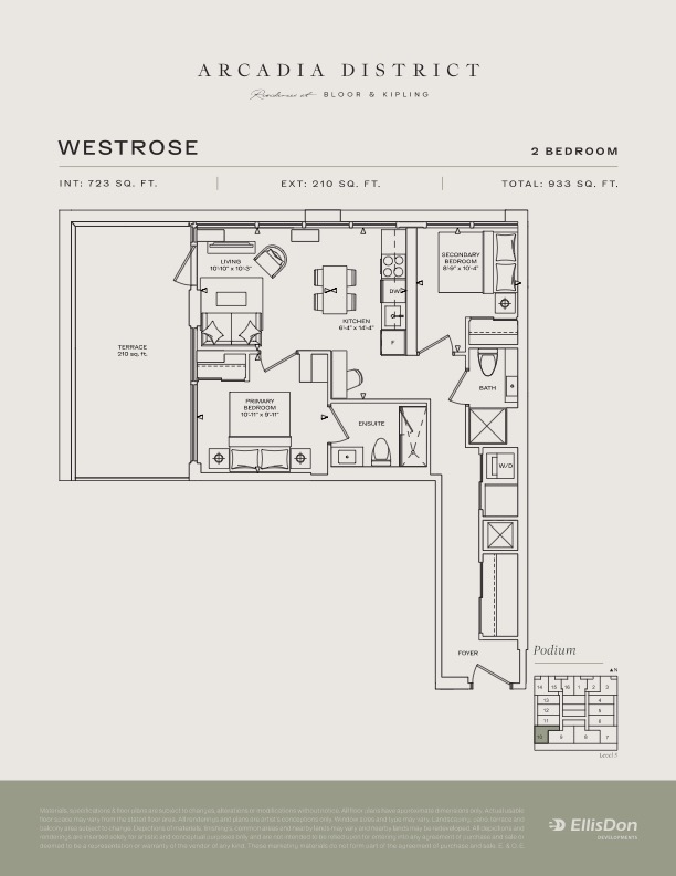 Arcadia District - Suite Westrose Floorplan