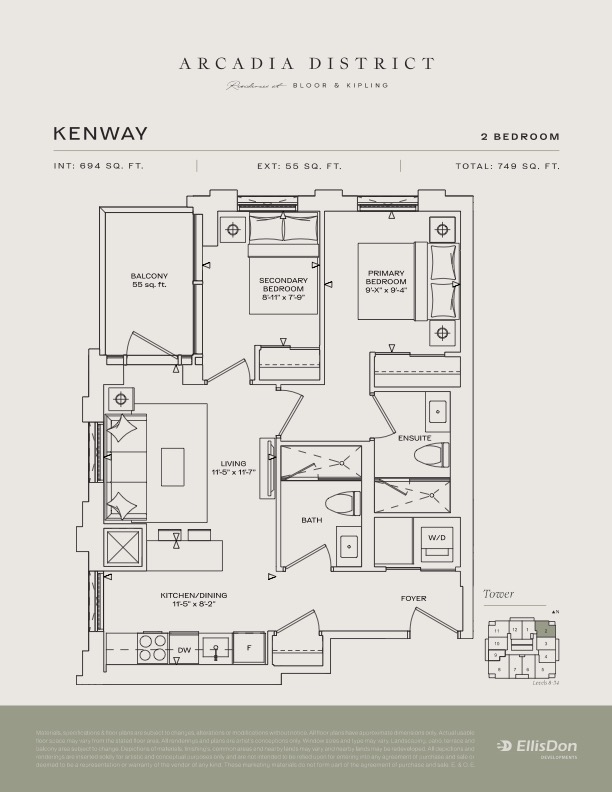 Arcadia District - Suite Kenway Floorplan