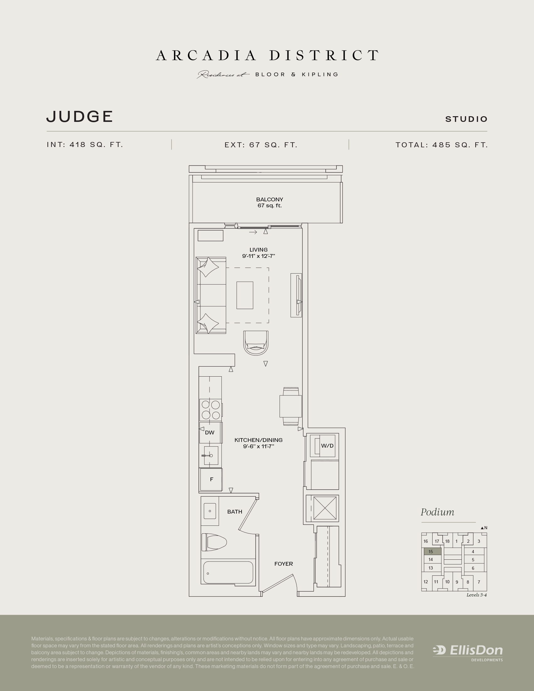 Arcadia District - Suite Judge Floorplan
