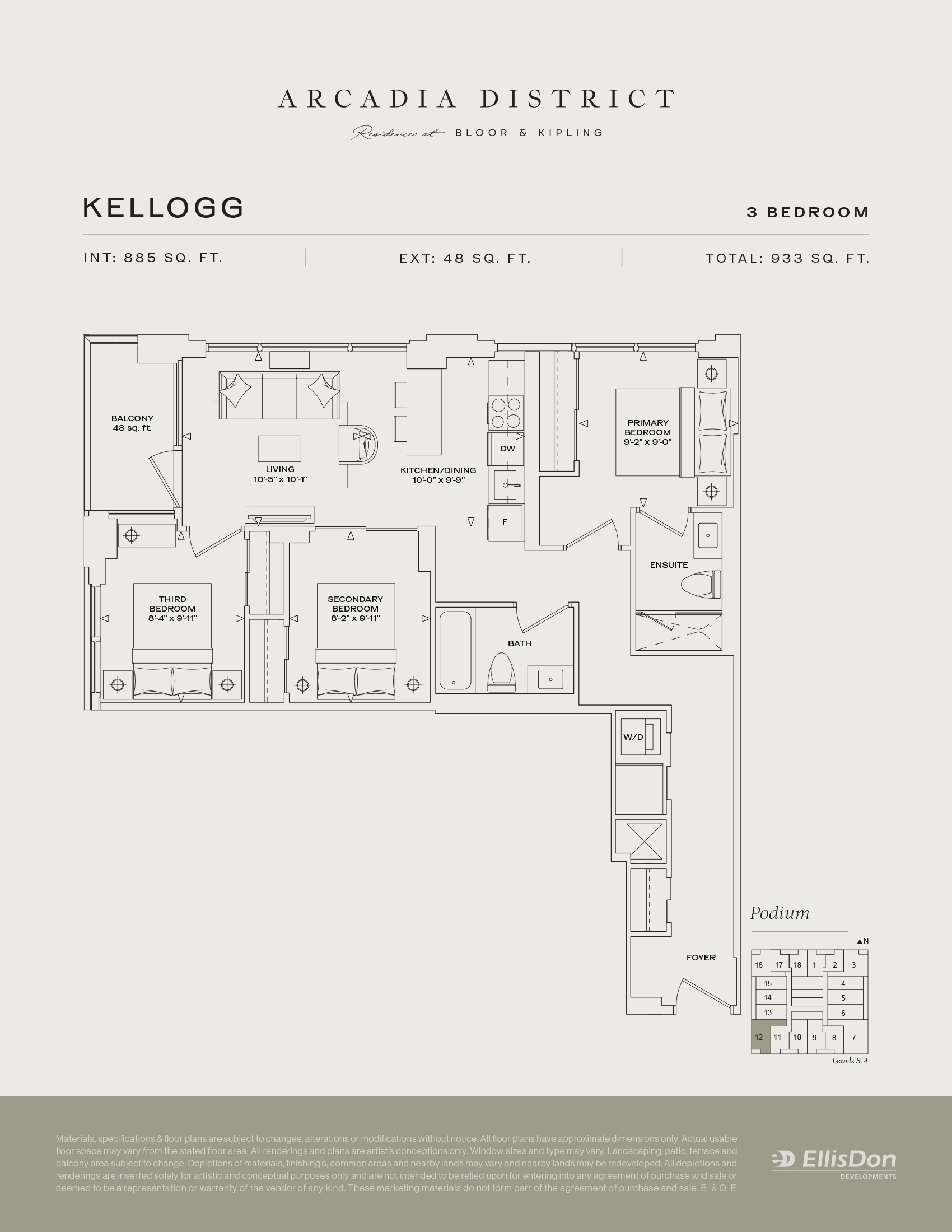 Arcadia District - Suite Kellogg Floorplan
