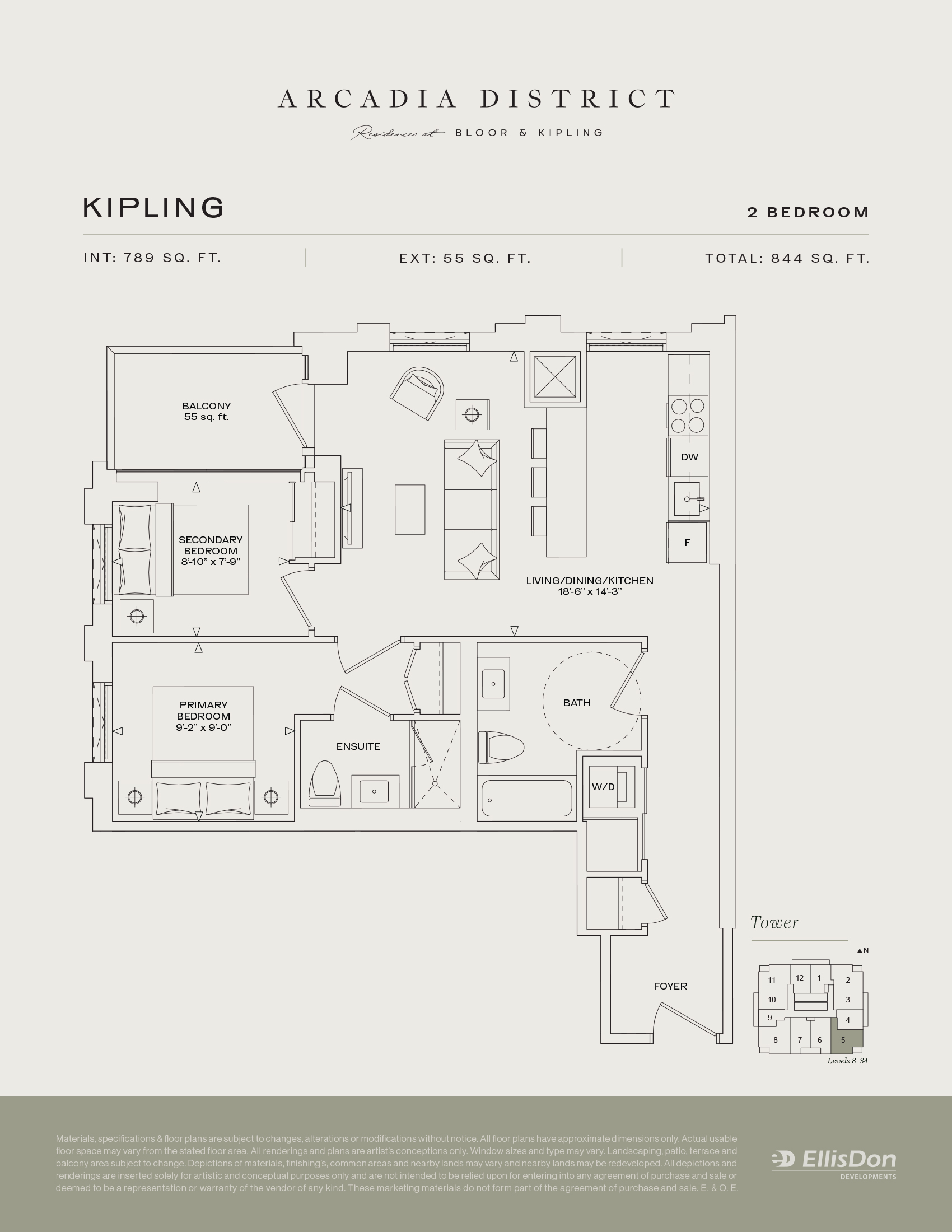 Arcadia District - Suite Kipling Floorplan
